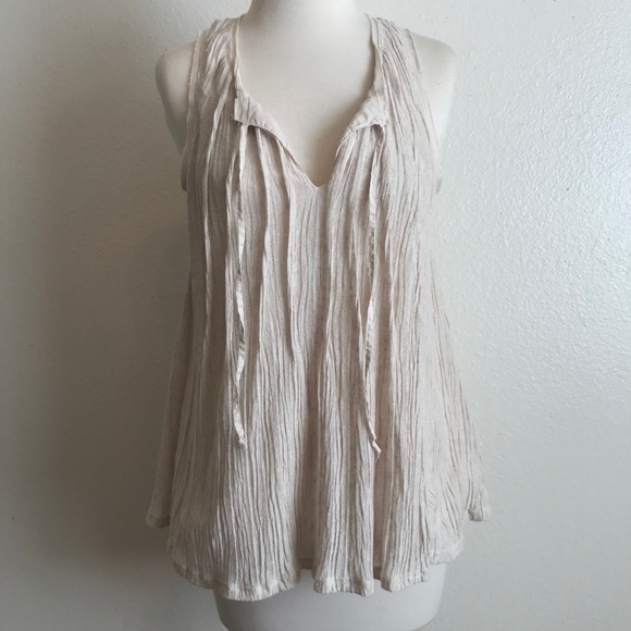 Anthropologie Tops - Anthropologie Meadow Rue Off White Swing Tank Top